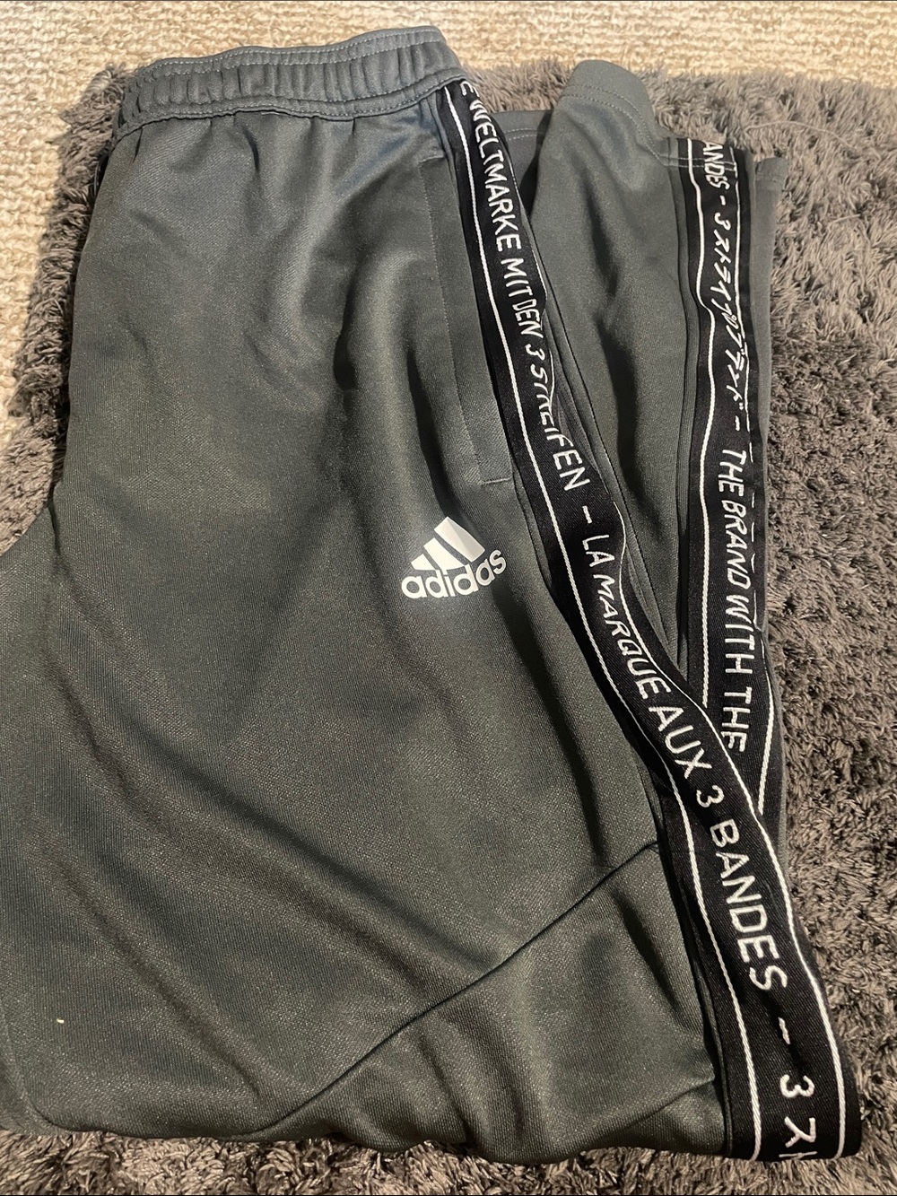 adidas Kids Black Joggers with Branded Side Tape